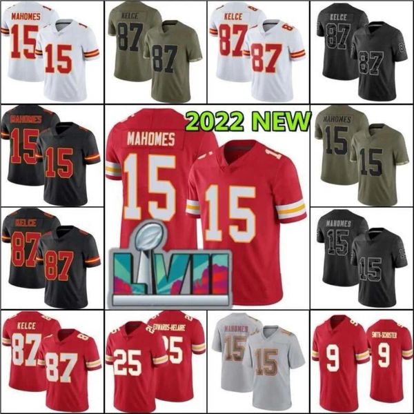 

patrick mahomes travis kelce isiah pacheco custom football jerseys harrison butker nick bolton creed humphrey kansases city chris jones chie, Black;red