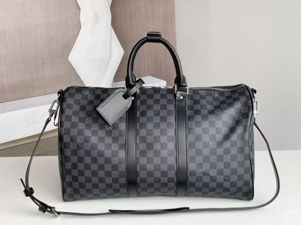 

rs fashion duffel bags luxury men female travel bags leather handbags large capacity holdall carry on luggage overnight weekender bag with l