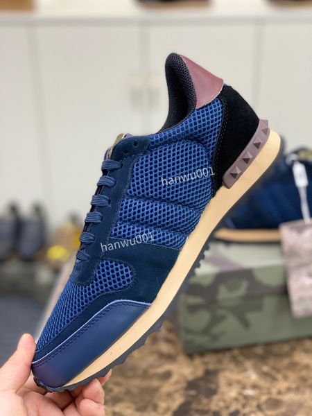 

2023 classic white casual dress shoes leather lace-up sneaker lady designer running trainers letters shoe flat rivet men sneakers size38-46, Black