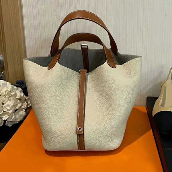

designer herme shoulder bags for women online outlet bag 2023 new color contrast vegetable basket women's buck4s3p