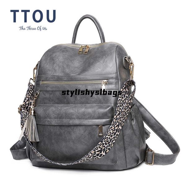 

backpack winter women casual backpack pu leather school backpack for teenager girls travel backpack vintage fashion leopard shoulder bags 02