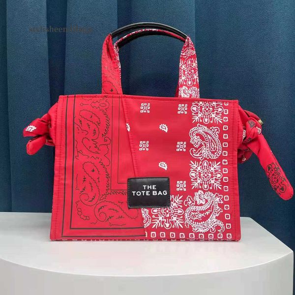 

totes bandanna canvas tote bag women handbags luxury brands letter shoulder crossbody bags for women contrasting colors shopper purses 0208/