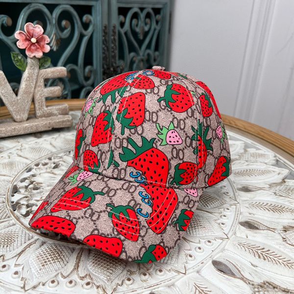 

baseball cap designers hats luxury ball cap strawberries alphabet designs sports style travel running wear hat versatile caps multiple color, Blue;gray