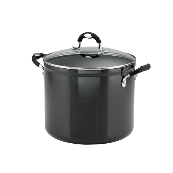 

tramontina 12 qt style gray ns covered stock pot