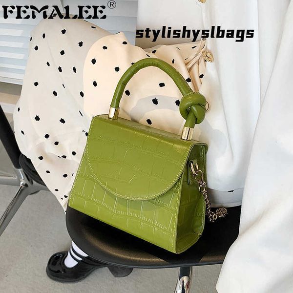 

totes classic knot small tote luxury designer shoulder crossbody sling bags for women 2022 new branded trending crocodille handbags 020823h