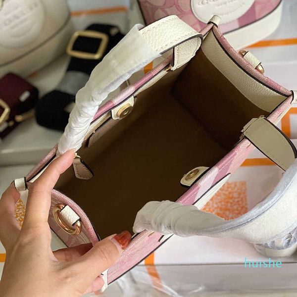 

designer bag fashion classic style brand fashion women's bag new women's bag canvas contrast handbag portable shopping shoulder ba