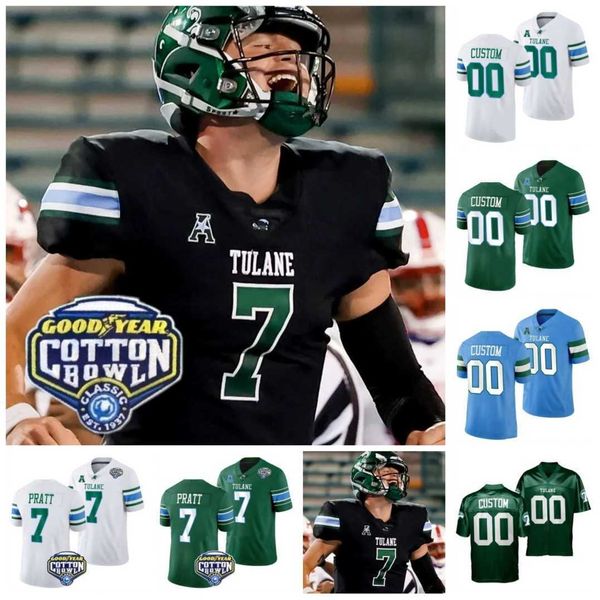 

tulane green wave football jersey ncaa college matt forte michael pratt tyjae spears williams clark keys iii jackson celestine clayton watts, Black;red