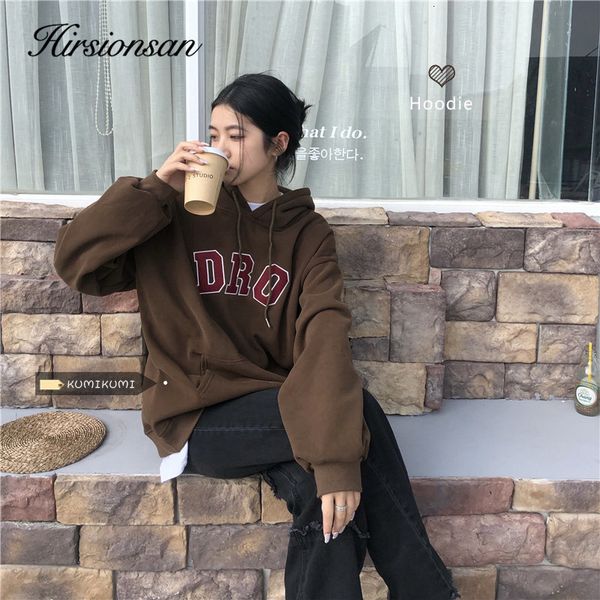 

womens hoodies sweatshirts hirsionsan letter print women long sleeve harajuku ladies sweatshirt streetwear winter warm pullovers loose 2302, Black