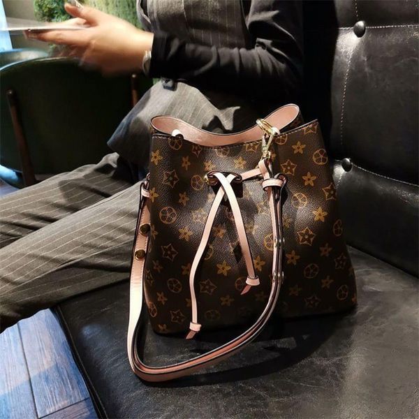 

luxurys designers neonoe bucket shoulder bags flower purses women tote brand letter genuine leather handbags crossbody bag