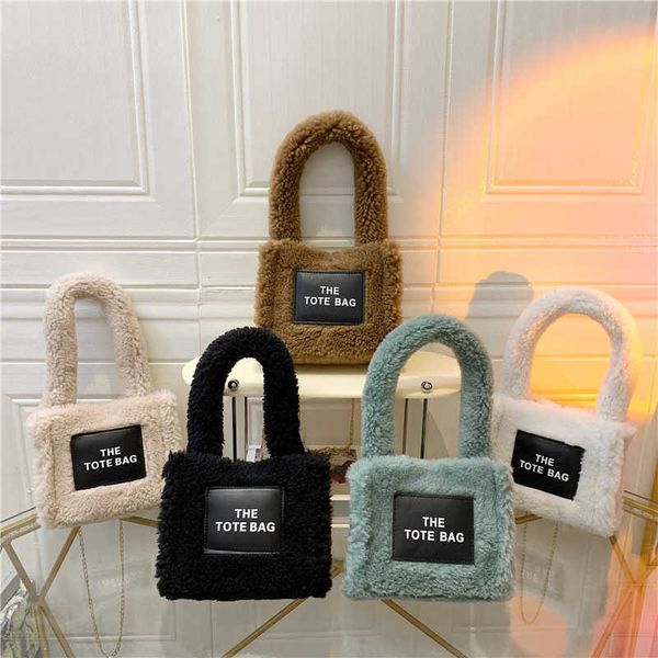 

qwertyui45 totes women's bag 2023 trend plush the tote bag luxury designer handbag white black green yellow blue purses and handbag 020