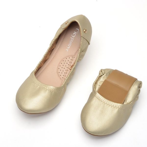 

dress shoes women ballet flats fashion foldable leather loafers soft slip on woman luxury brand prom ballerina wedding party 230208, Black