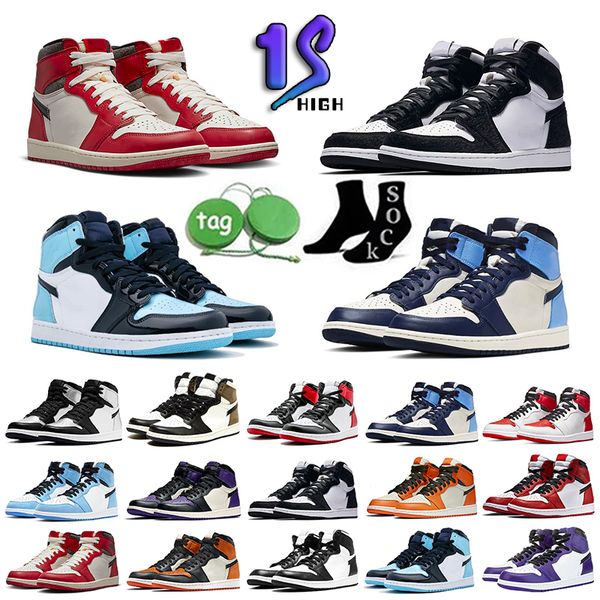 

1 high og jumpman 1s mens basketball shoes dark marina blue seafoam wolf grey aluminum igloo pollen hyper royal university blue twist women