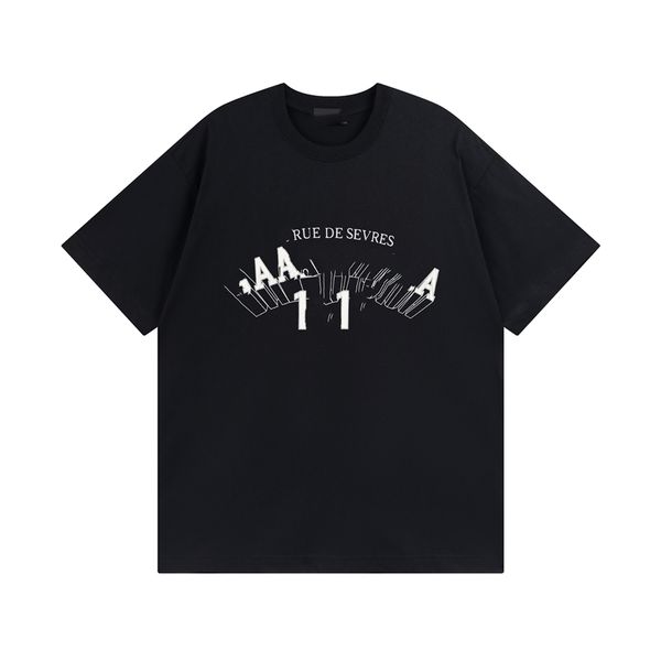 

2023fashion men's t-shirt luxury design men's t-shirts balencaigaity retro decoration cotton soft anti-wrinkle letter printing cas, White;black