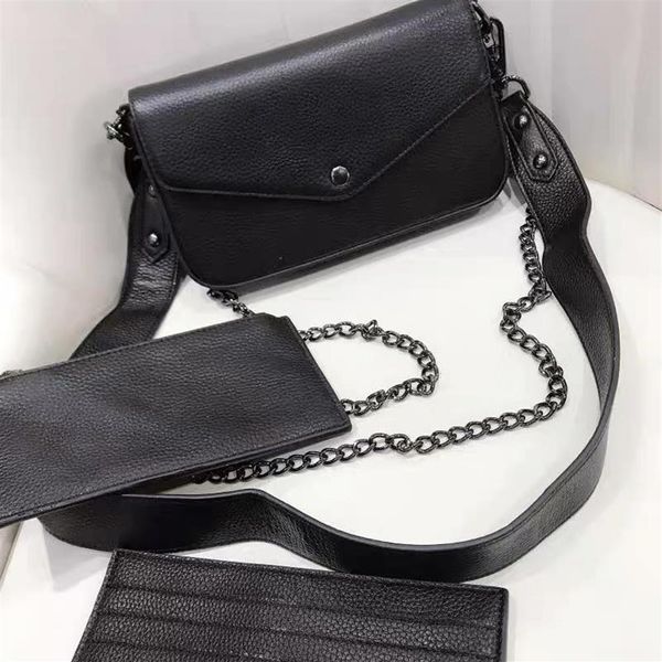 

dicky0750 leather clutch handbags for women evening bags fashion chain purse lady shoulder handbag presbyopic crossbody mini messe251s