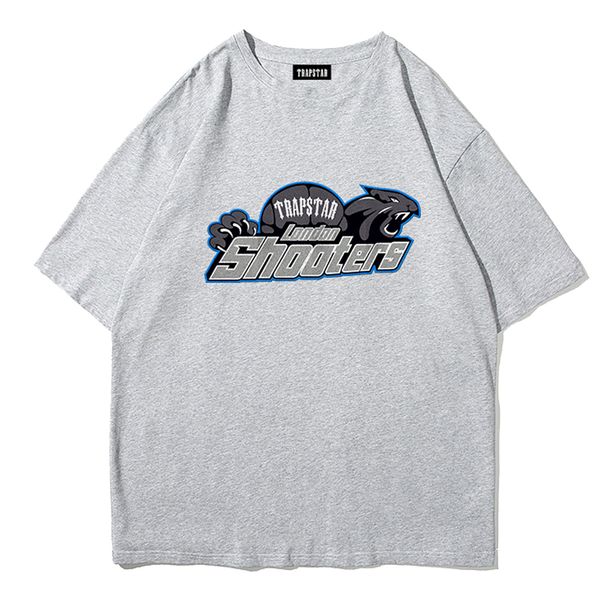 

men's t-shirts 2023 fashion trapstar design letter print cotton short sleeve t-shirt grey men's 3u415, White;black