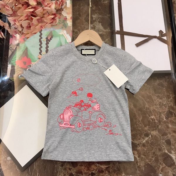 

baby tshirt toddler tee shirt kid designer t shirt kids clothes 1-14 ages boy girl short sleeve luxury summer shirt with letter classic car, Blue