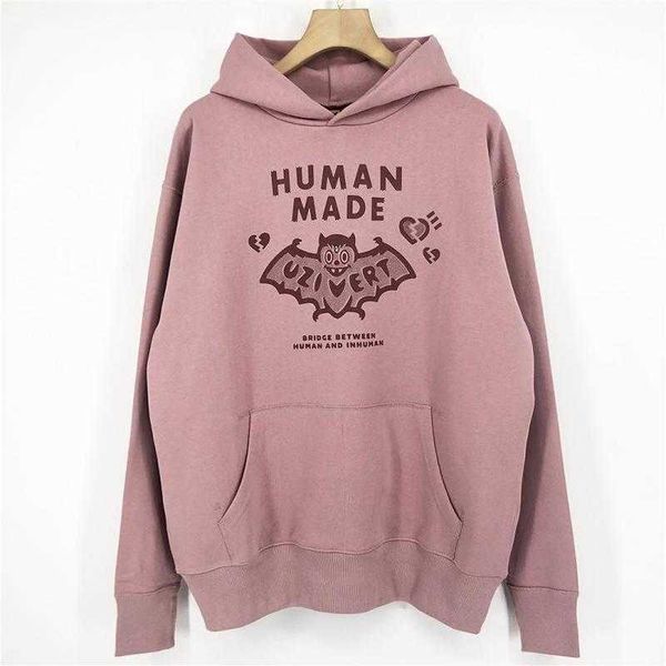 

men's hoodies sweatshirts 22ss terry human made hoodie men women eu size 100 cotton human made sweatshirt fashion autumn winter skatebo, Black