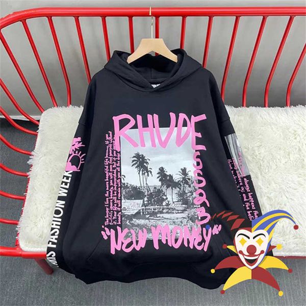 

men's hoodies sweatshirts hoodie men women hip hop streetwear loose letter graffiti pullovers sweatshirts t230111, Black