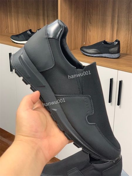 

2023 high-quality men's casual shoes running shoes letter breathable patent leather stripes walking printed leather sneakers size38-46, Black
