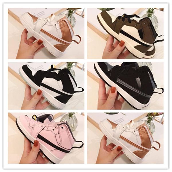 

boys girls running sport shoes kids 1s outdoor walking sneakers sail black dark mocha toddlers high basketball shoes 22-35200t