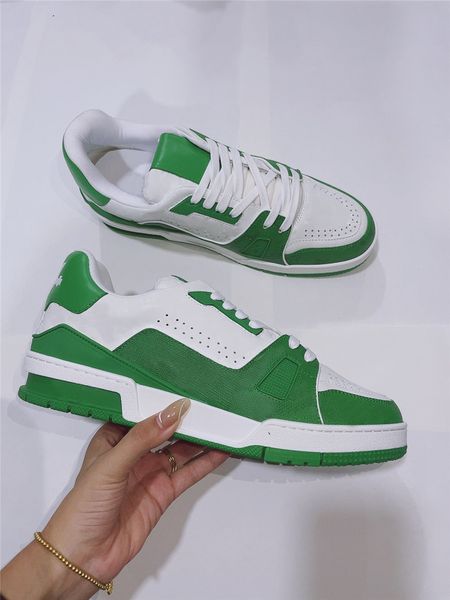 

luxury designer 1aasiz green trainer sneaker casual shoes trainer sneaker sneakers with box, Black