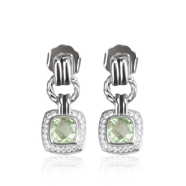 

luxury women stud earrings elegant inlaid cystal zircon dangler high jewelry banquet wedding birthday gift, Golden;silver