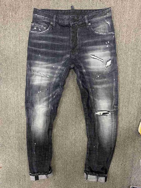 

dsquare jeans d2 mens jeans denim jean black ripped pants pour hommes men s italy fashion biker motorcycle rock revival jeans high qfw jzu, Blue