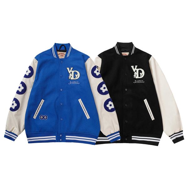 

men's jackets vand coats the baseball uniform pink leisure casual women piece of wizard oz woolen patchwork bomber jacket duuo, Black;brown
