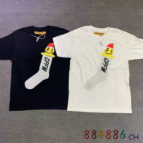 

men's t-shirts cpfmxyz tshirts men women 11 face commemorative sock short sleeve cpfmxyz t shirt j230208, White;black