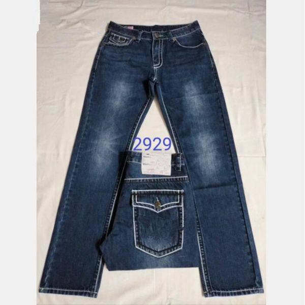 

new men's jeans coarse line super true jeans clothes man casual robin streetwear denim religion jeans pants, Blue