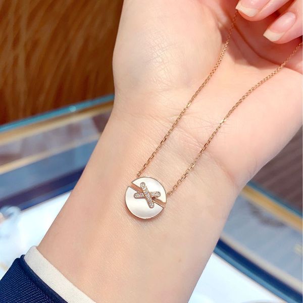 

chain initial pendant fashion jewelry crystal pendan breastmilk jewelry necklaces bracelet designerwhite fritillary cross necklaces and coll, Black