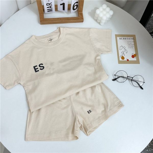 

esshoodies sweatshirts baby boy clothe ess sets kids designer clothes boys girls summer shorts t-shirts children set fre2#ess, Black