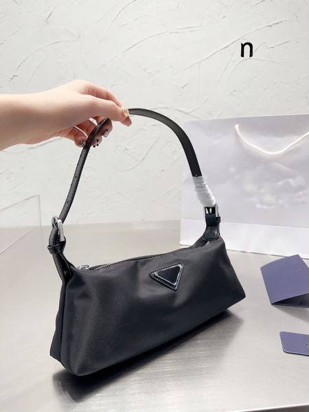 

2023 p-brand nylon shoulder messenger bag middle mahjong bag armpit bag luxury handbag hobo designer totes