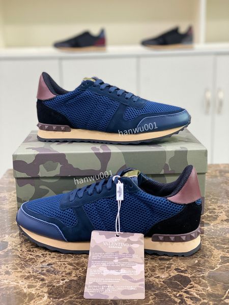

2023 classic white casual shoes leather lace-up sneaker lady designer running trainers letters shoe flat rivet men sneakers size38-46 xg2101, Black