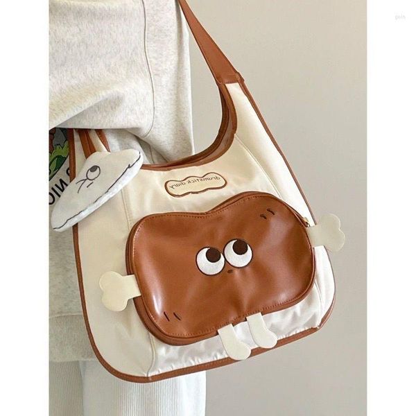 

shoulder bags kawaii retro cute toast bag women tote handbag student class commuter high capacity