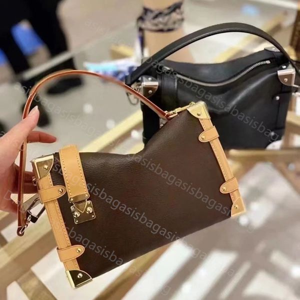 

womens crossbody designer shoulder bags side trunk pochette tote bag embossed old flower totes handbags m46358 cross body denim purses cardh