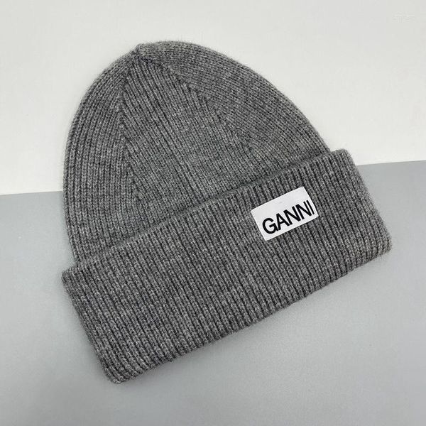 

designer new womens mens berets gannis three fold male female couples fashion brand knitted hat thickened warm beanie winter hat1af0 j99, Blue;gray