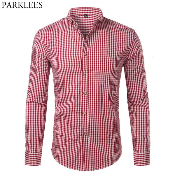 

mens casual shirts plaid cotton dress slim fit long sleeve button down fashion men work business brand shirt chemise homme 230208, White;black