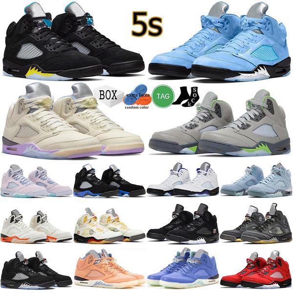 

with box og 5s basketball shoes jumpman 5 green bean unc we the easter raging bull sail muslin concord metallic sllver oreo jade horizon men