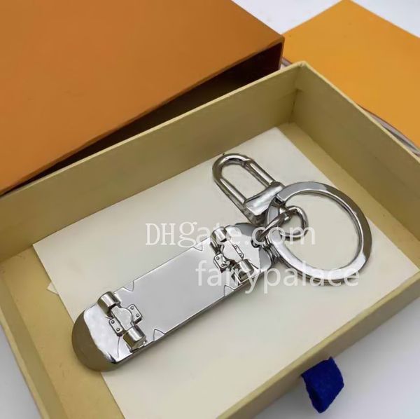 

luxury keychains designer key chain real leather with stainless steel keychain good nice jewelry gift, Silver