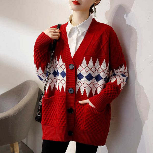 

women's sweaters knits tees cardigan long sleeve knitted sweater women oversize korean style cardigans female loose casual thick vintag, White;black