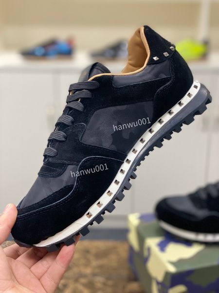 

2023 designer calfskin casual shoes sneakers vintage mesh clothleather trainers fashion stylist shoes leisure shoe platform lace-up sneaker, Black