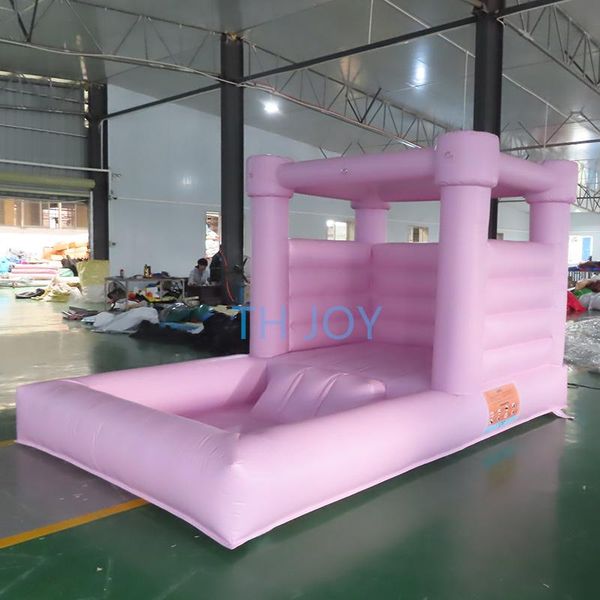 

13x9ft activities inflatable wedding birthday bouncer pink jumper moon house with ball pit for kids