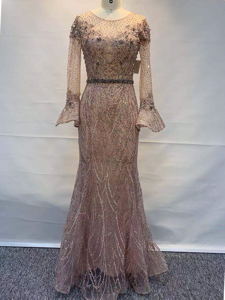 

party dresses arabic mermaid long sleeve muslim evening for women dubai wedding dress turkey beaded formal prom gowns 230208, White;black