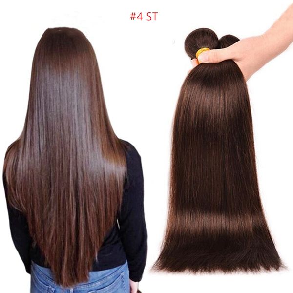 

9a brazilian remy hair bundles straight 1 bundle brown #2 #4, Black