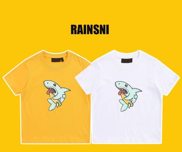 

t-shirts draw kids clothes baby clothes boys girils summer front printed cartoon cropped top, Blue