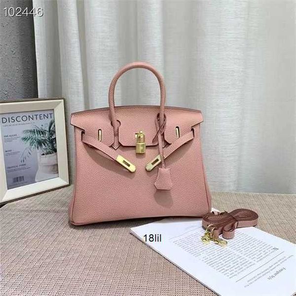 

herme birkin 5a bags classic timeless womens bag medium lychee pattern gold buckle platinum semi shaped portable single shoulder messenger b