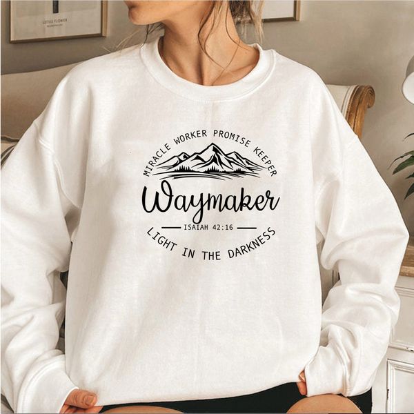 

womens hoodies sweatshirts waymaker sweatshirt christian crewneck sweatshirts bible verse hoodie jesus faith hoodies streetwear women christ, Black