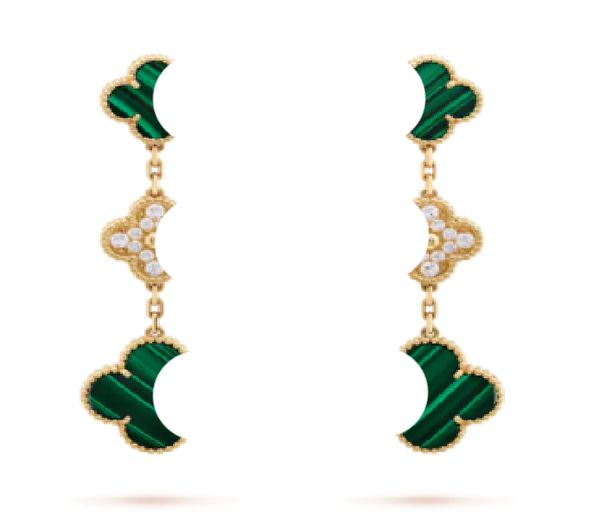 

womens earring four leaf clover drop earrings designer for woman diamond earring agate shell mother of pearl dangle earings valentines, Silver