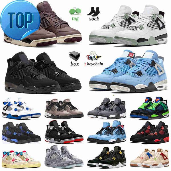

jumpman 4 black cat basketball shoes 4s j4 sneakers university blue violet ore doernbecher motorsports bred seafoam cool grey taupe haze men